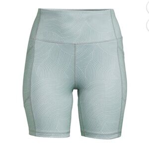 Avia Women's Mint Patterned Bike Shorts Size M with pockets!